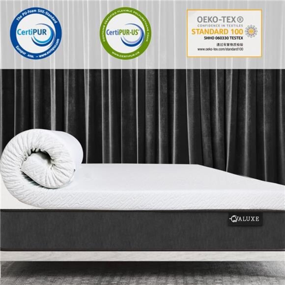 3 Inch Gel Memory Foam Mattress Topper Twin XL Size High Density Cooling Pad - Picture 2 of 14